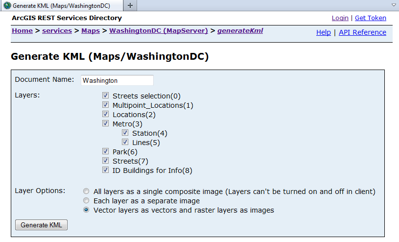 Generate KML panel